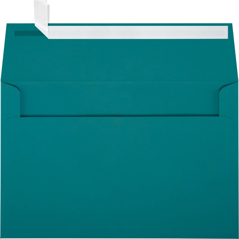 LUXPaper A9 Invitation Envelopes | Peel & Press | 5 3/4" x 8 3/4" | Teal | 80lb. Text | 50 Qty - Image 1